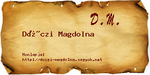 Dóczi Magdolna névjegykártya
