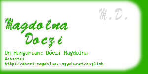 magdolna doczi business card